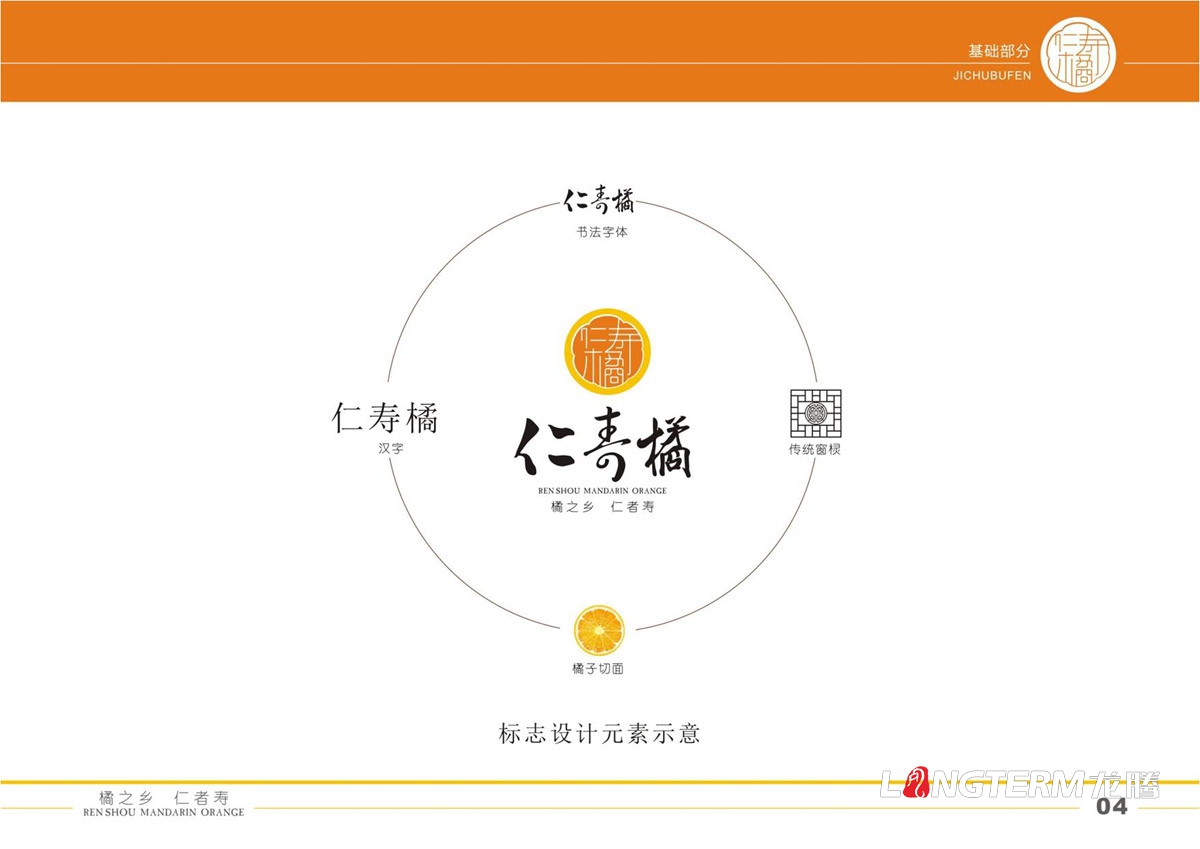 仁壽橘品牌VI設計|地方區域公共品牌LOGO設計|水果品牌視覺形象設計
