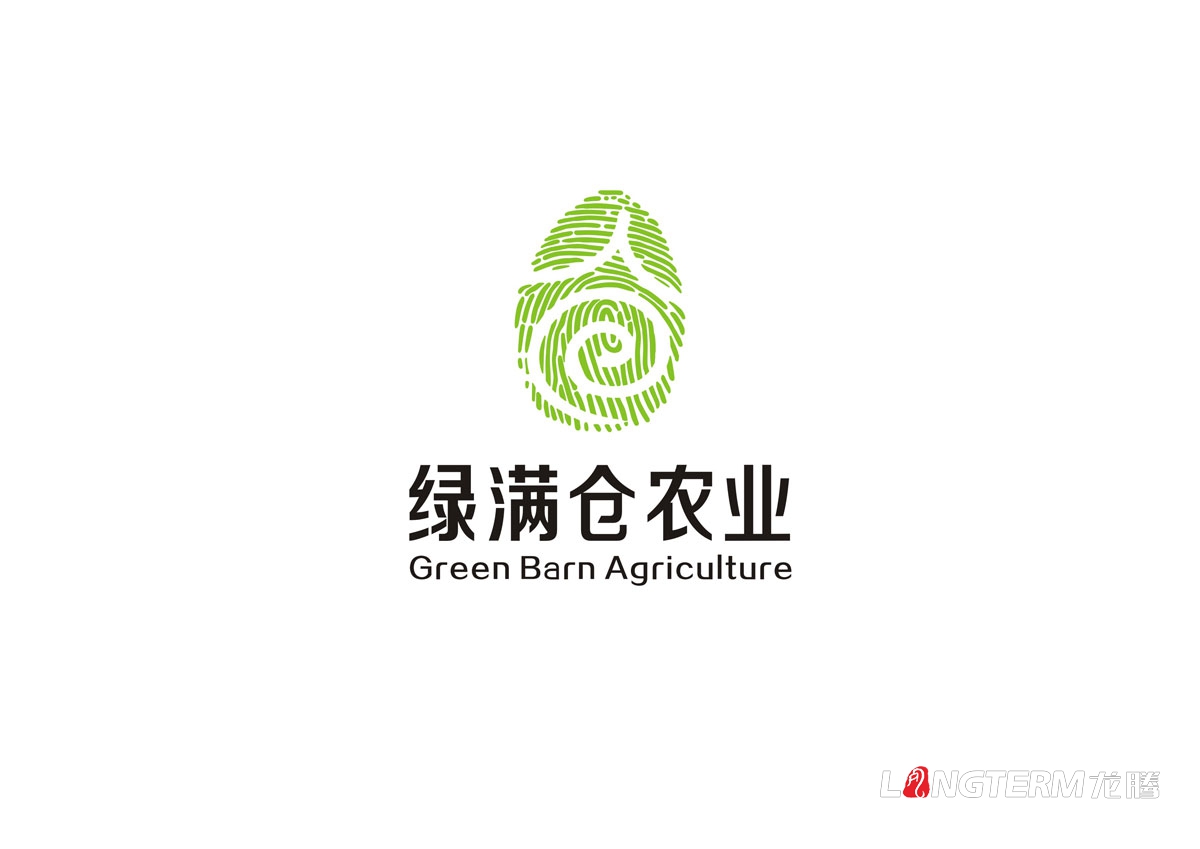 綠滿倉農業發展公司LOGO設計|綠滿倉農業品牌VI視覺形象設計