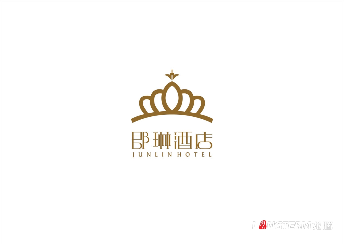 郡琳酒店LOGO標志商標設計|酒店VI創意視覺形象設計|成都大酒店飯店創意設計公司