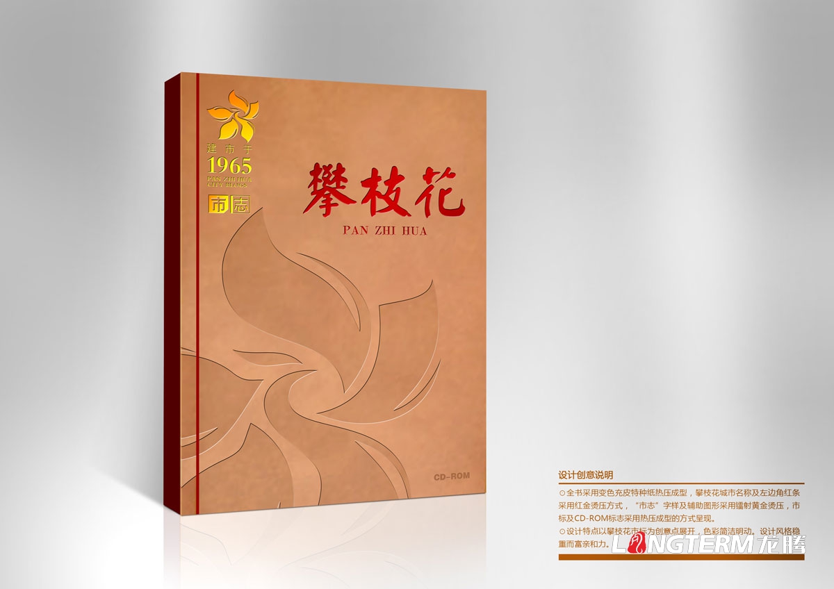 攀枝花市志光盤包裝設計|城市市志禮盒包裝設計效果圖|市志CD-ROM光盤光碟禮品盒手提袋設計方案