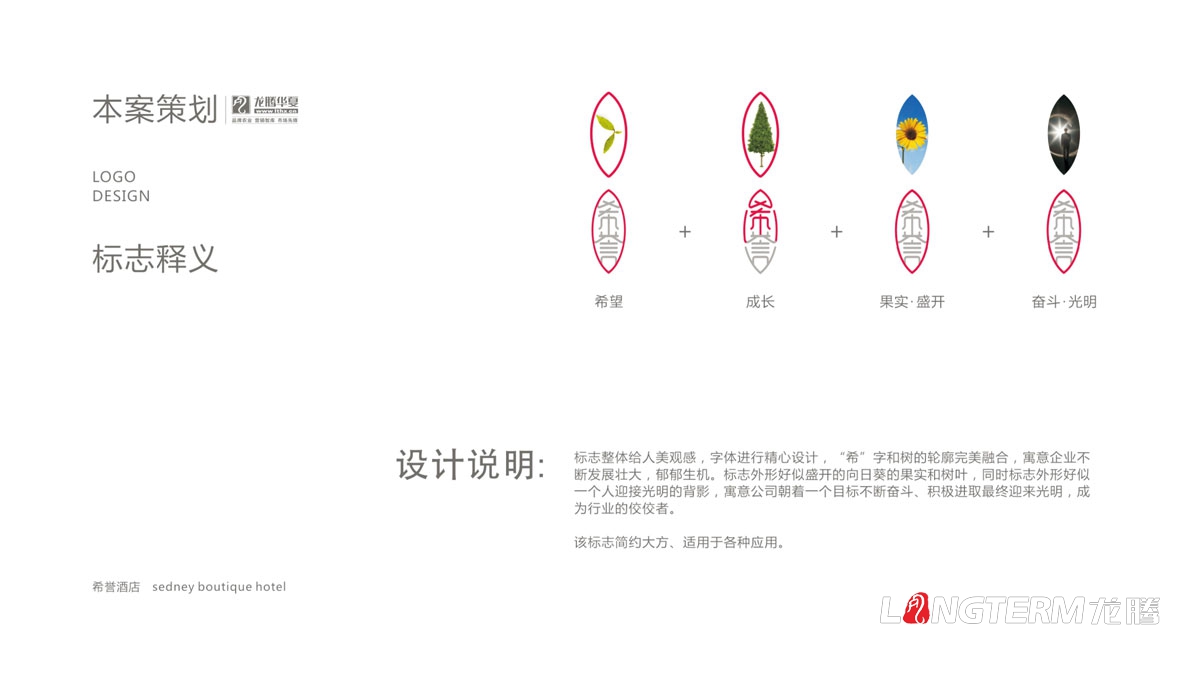 希譽酒店品牌LOGO及VI應用設計_酒店品牌視覺形象標志圖案字體設計公司
